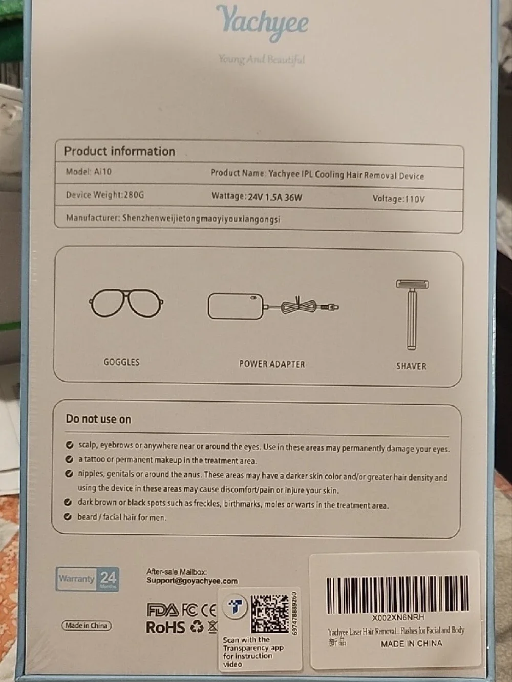 Beautiful Ice IPL Hair Removal System - Light Blue